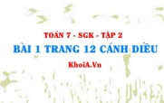 Bài 1 trang 12 Toán 7 Cánh Diều Tập 2